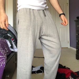 Grey sweatpants.